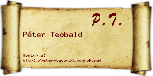 Péter Teobald névjegykártya